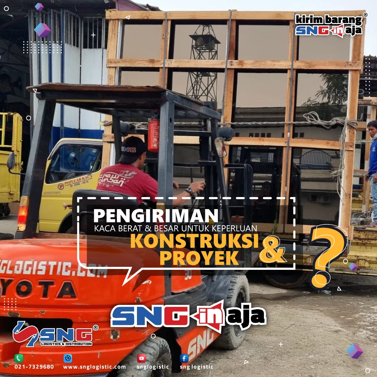 Jasa Pengiriman Kaca Besar untuk material konstruksi